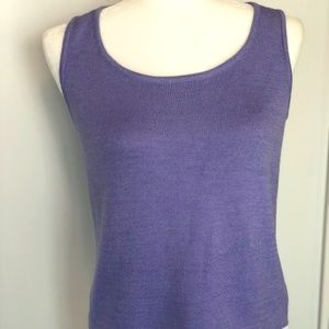 ST. JOHN Scoop Neck Sleeveless Top